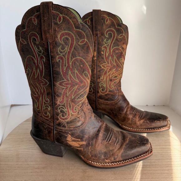 Ariat Heritage Western X-Toe Boots Women’s 7 B Brown Leather - Picture 3 of 10